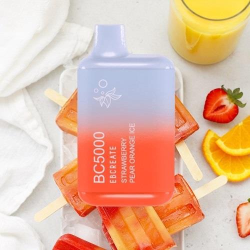 پاد یکبار مصرف پرتقال گلابی توت فرنگی الف بار <br><span>ELFBAR Strawberry Pear Orange Ice BC5000</span>